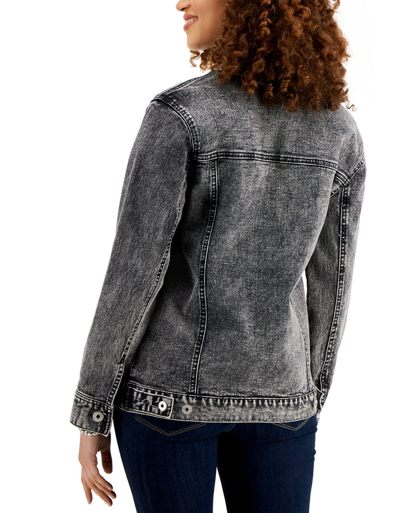 Style & Co Women Denim Trucker Jacket