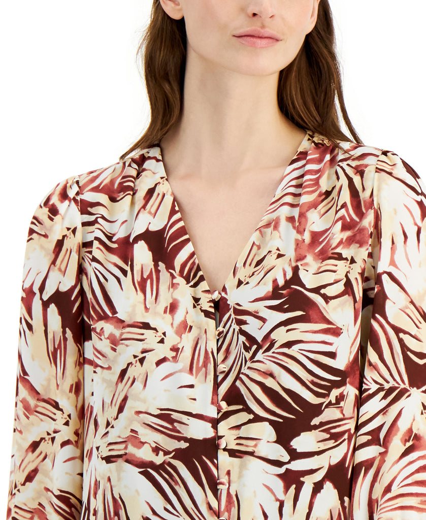 Alfani Women Printed Button Front Shirt