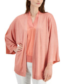 Alfani Women Shimmer Colorblock Cardigan Sunrise Coral
