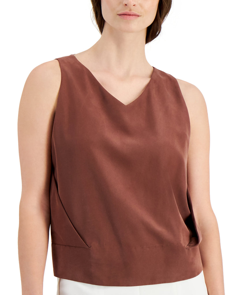 Alfani Women V Neck Sleeveless Top