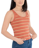 Hippie Rose Women Striped Rib Knit Tank Top