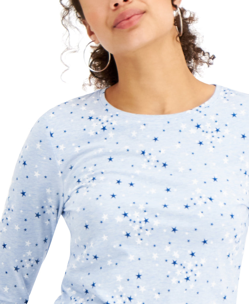 Style & Co Women Printed Long Sleeve Top