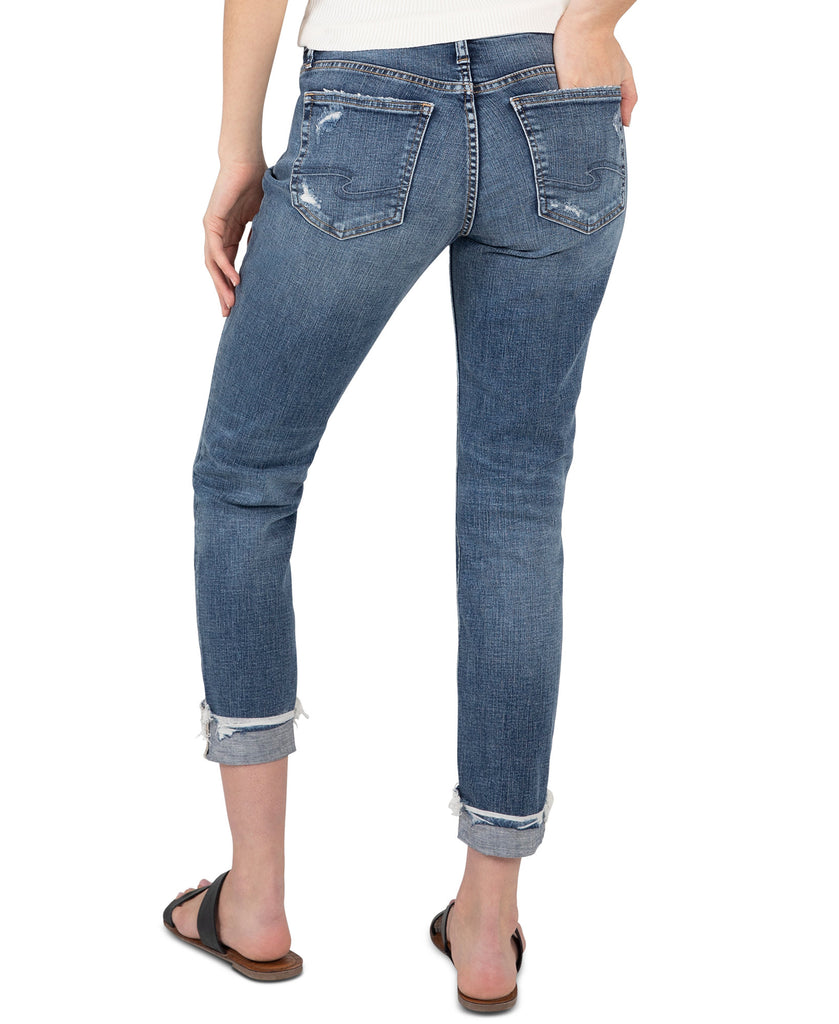 Silver Jeans Co Women Distressed Boyfriend Jeans