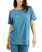 Hippie Rose Women Mineral Wash T Shirt Dark Teal