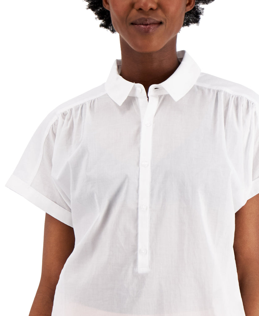 Alfani Women Cotton Collared Top