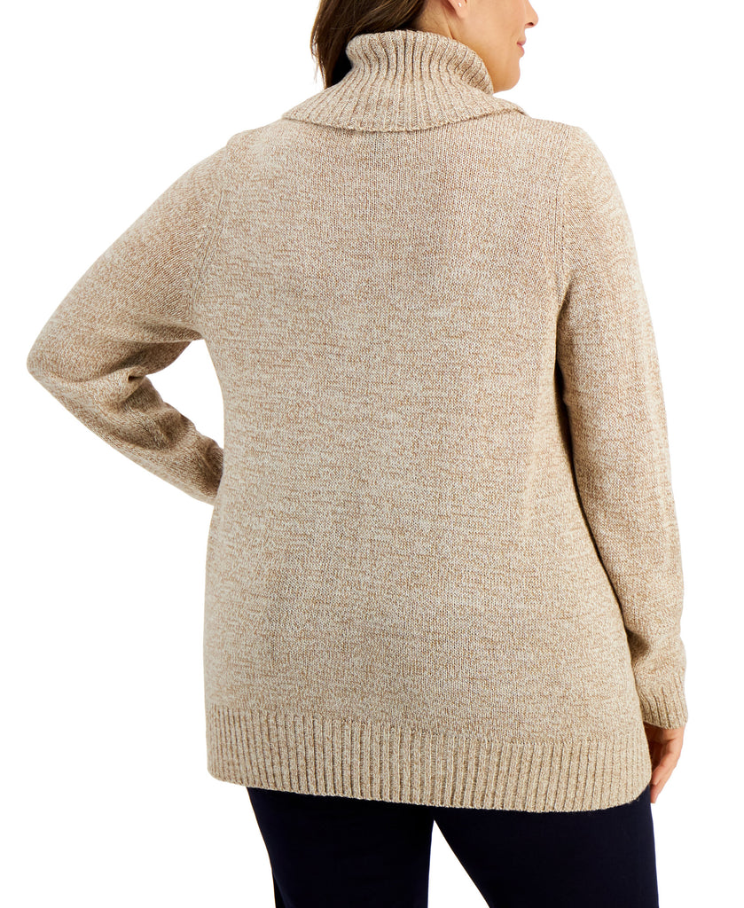 Karen Scott Women Plus Cowlneck Sweater