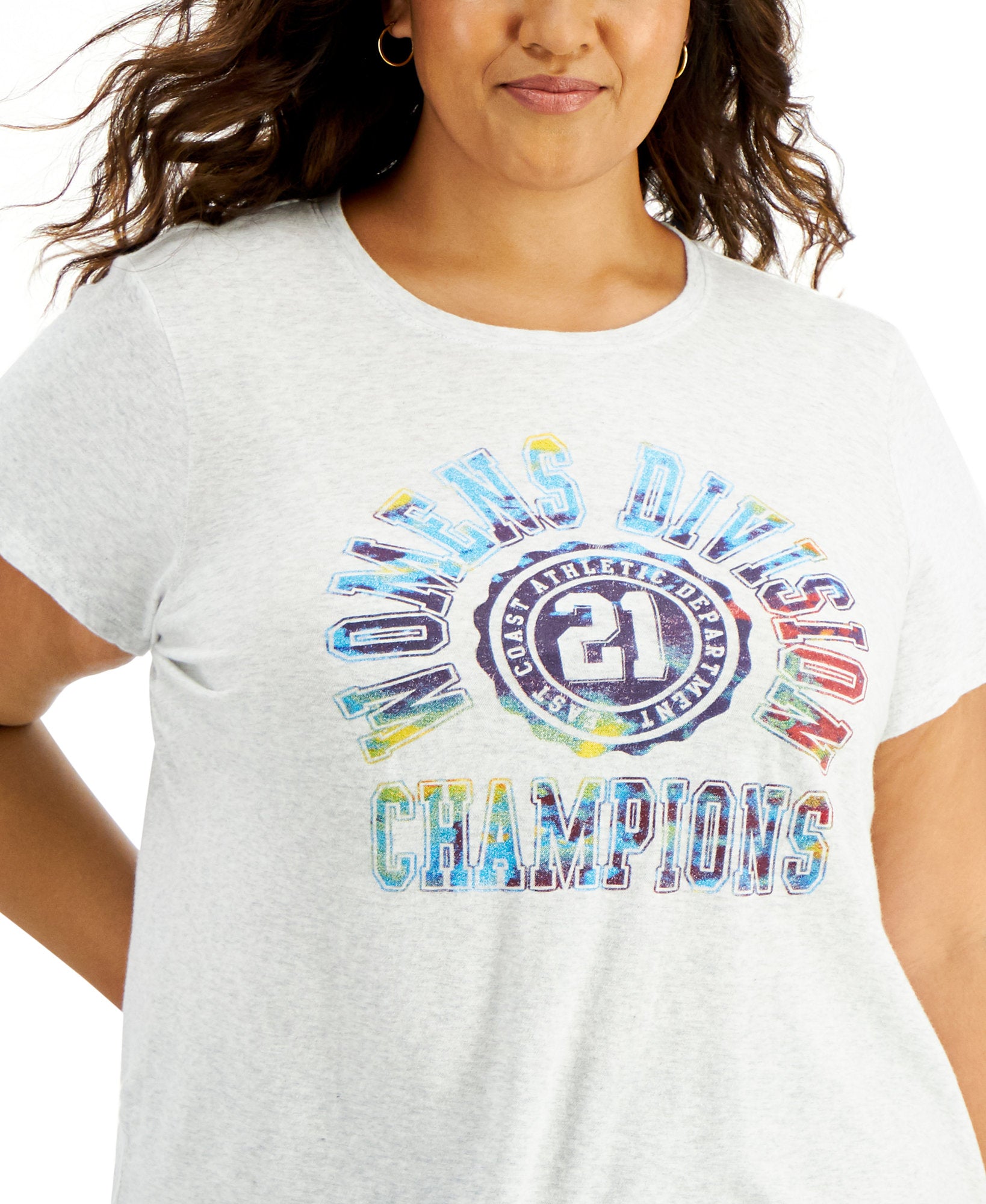 Style & Co Women Plus Cotton Graphic Print T Shirt