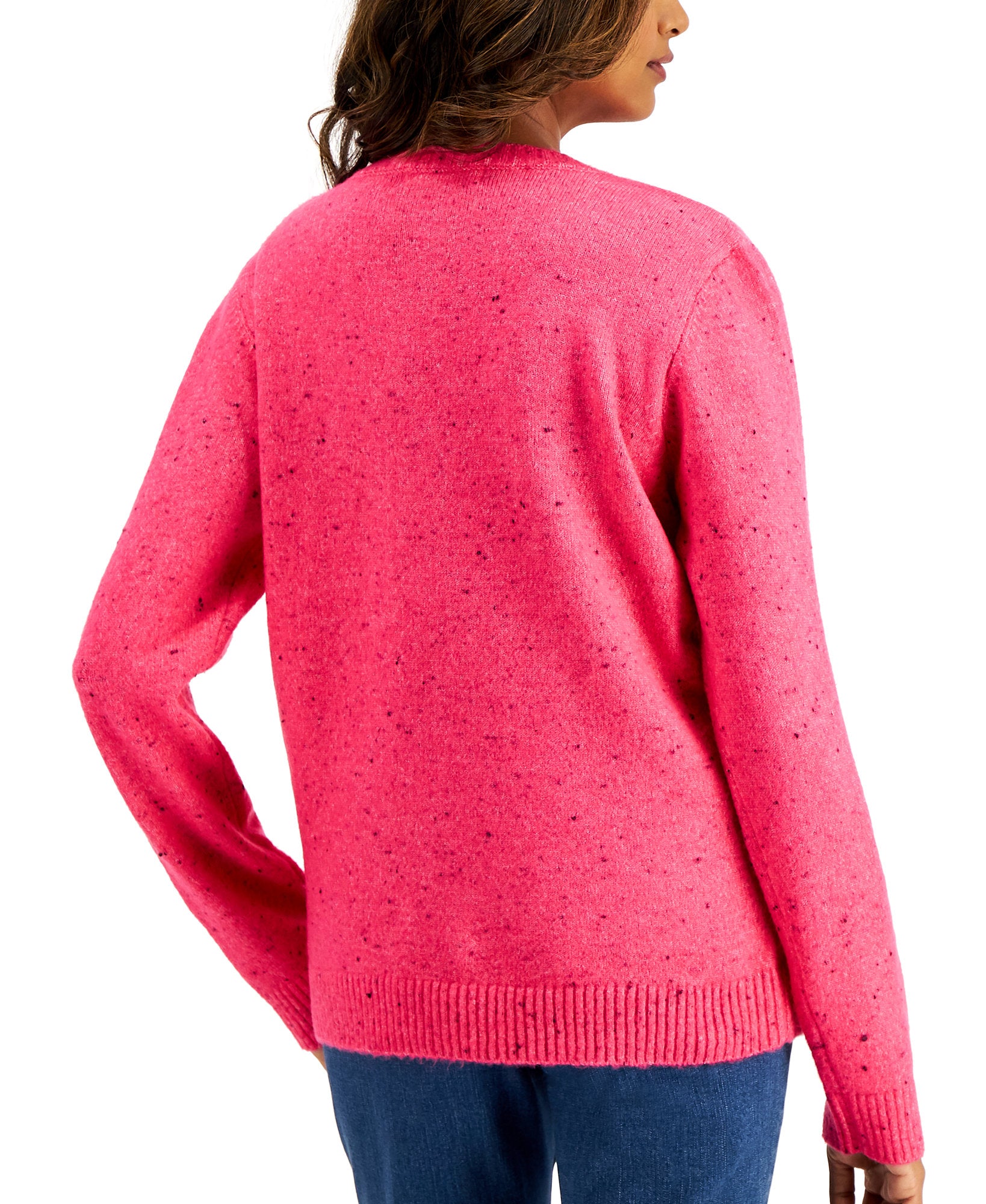 Karen Scott Women Embellished Penguin Sweater
