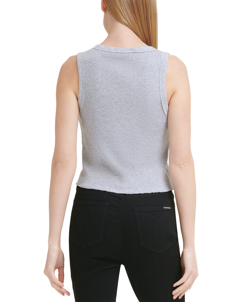 Calvin Klein Jeans Women Sleeveless Waffle Crop Top