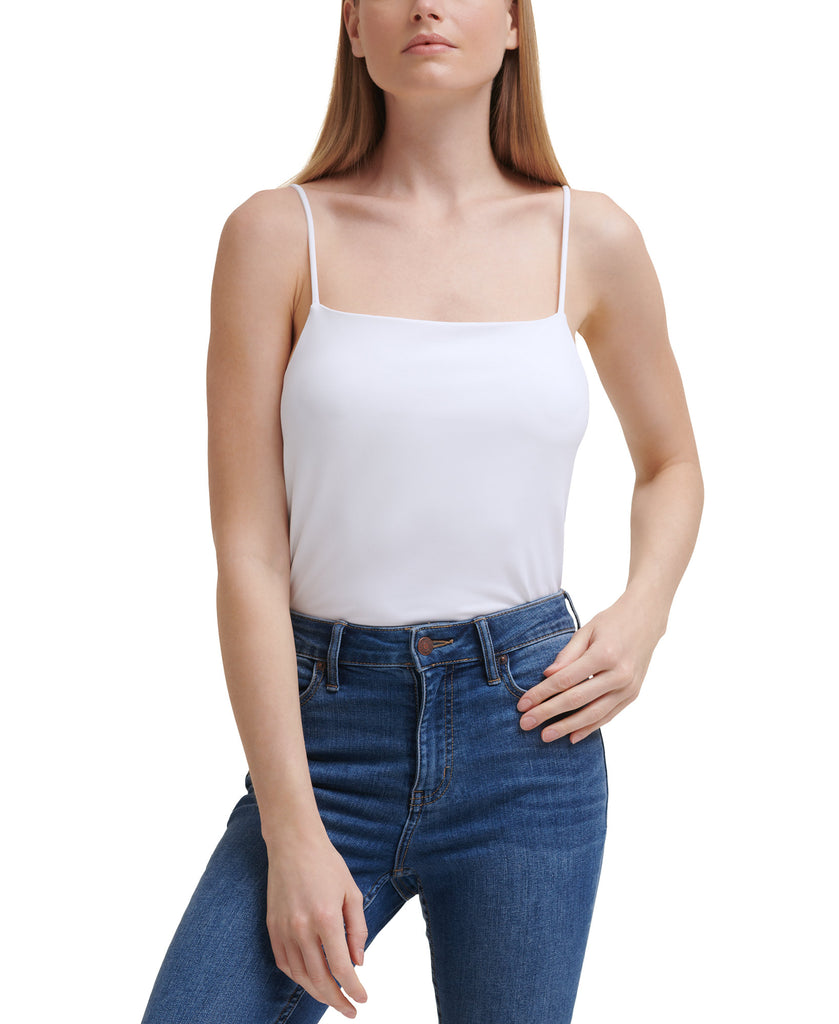 Calvin Klein Jeans Women Square Neck Bodysuit White