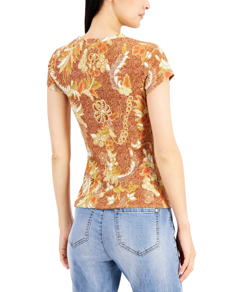 INC International Concepts Women Floral Print T Shirt