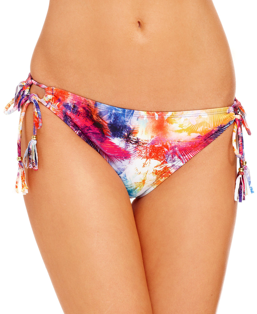 Raisins Juniors Printed Fringe Hipster Bikini Bottom Pink