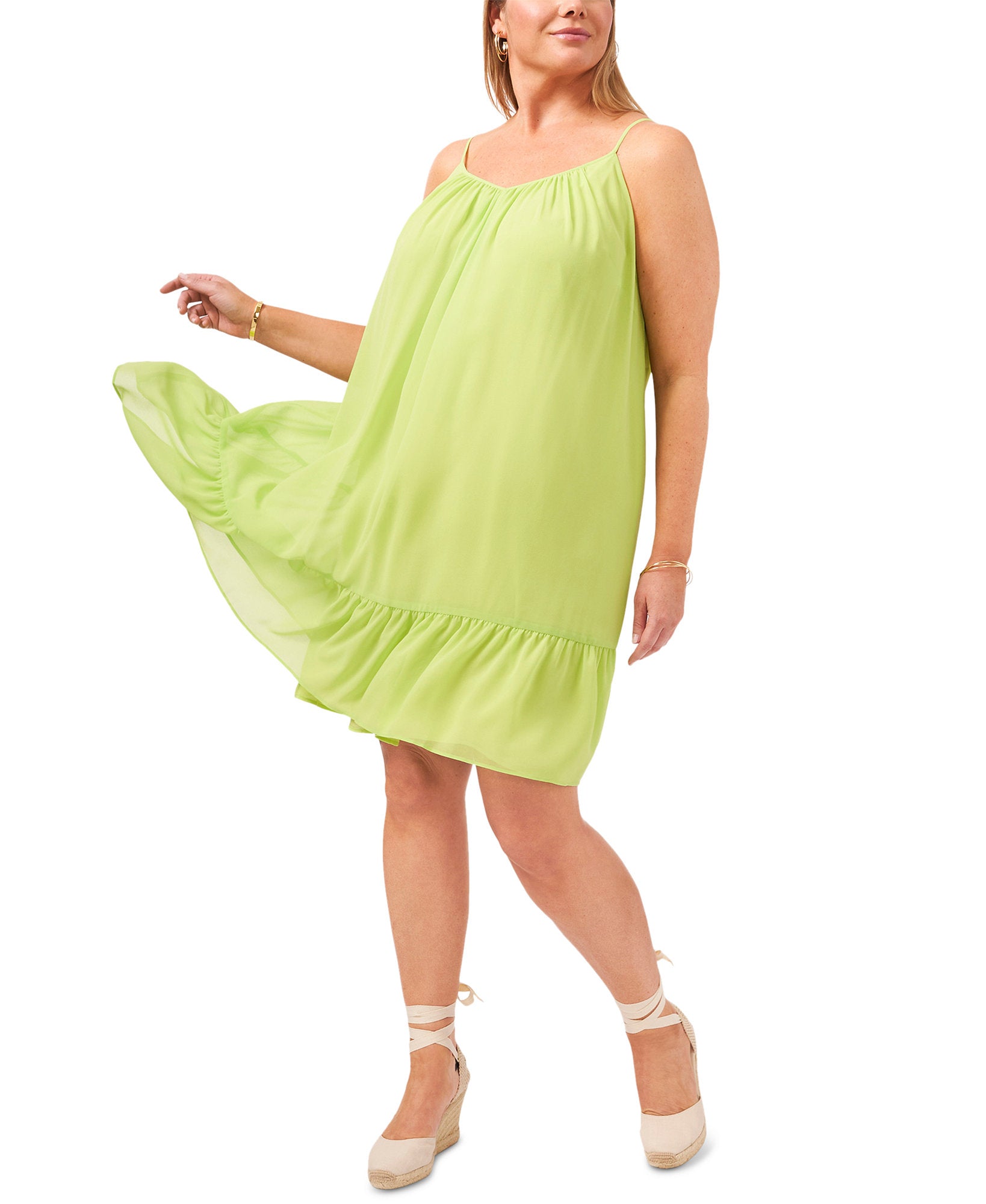 1.STATE Women Plus Ruffled Hem Dress