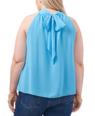 1.STATE Women Plus Tie Neck Top