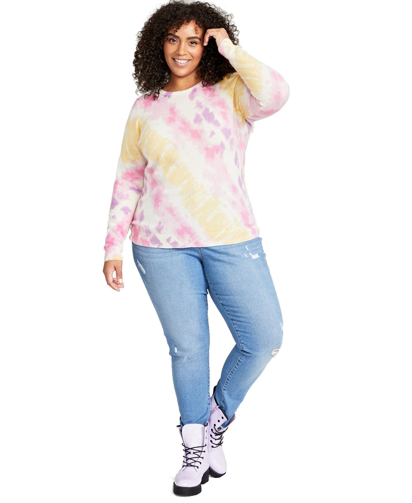 Charter Club Women Plus Tie Dyed Cashmere Sweater