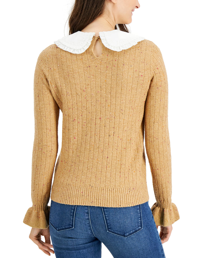 Charter Club Women Removable Collar Knit Sweater