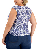 INC International Concepts Women Plus Printed Wrap Tank