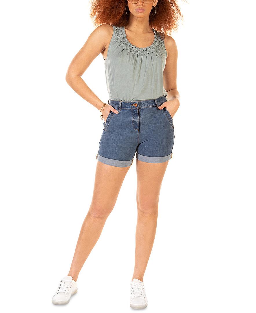 Black Tape Women Origami Pleated Tank Dusty Jade