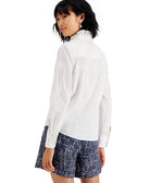 Charter Club Women Cotton Ruffled Shirt