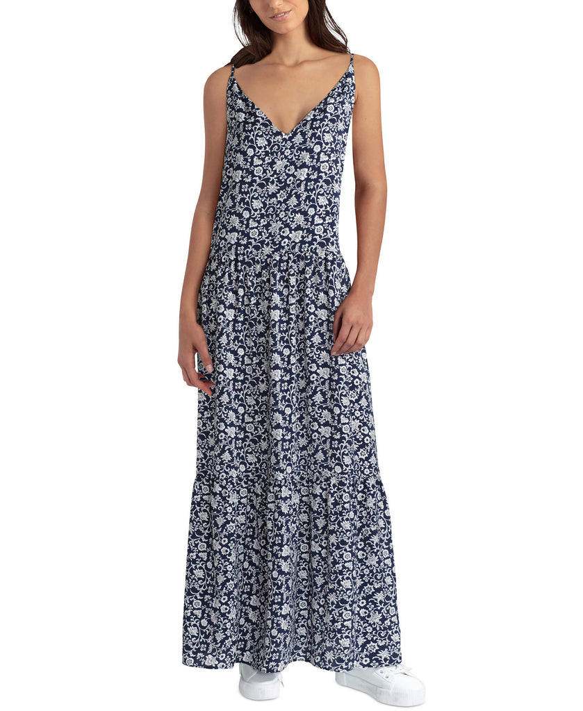 Gigi Parker Women Tiered Maxi Dress Classic Navy