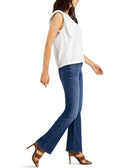 INC International Concepts Women Strong Shoulder V Neck T Shirt