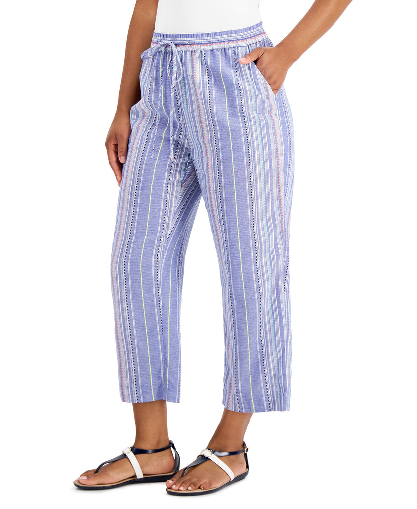 Charter Club Women Striped Pull On Pants