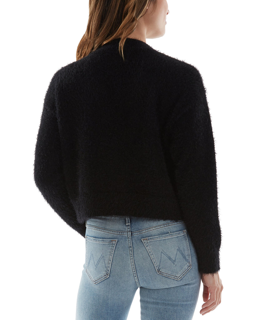 BCX Women Fuzzy Cardigan Cropped Top