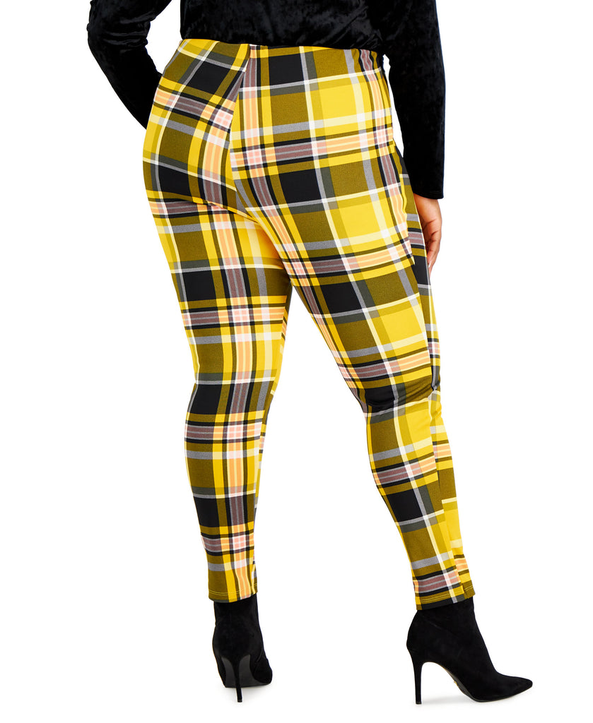 FULL CIRCLE TRENDS Women Plus Trendy Plaid Ankle Pants