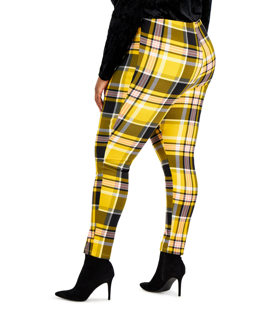 FULL CIRCLE TRENDS Women Plus Trendy Plaid Ankle Pants