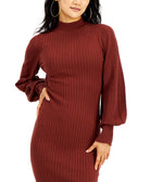 Hooked Up by IOT Women Balloon Sleeve Sweater Dress
