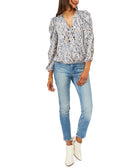 Sam & Jess Women Surplice Puff Sleeve Top