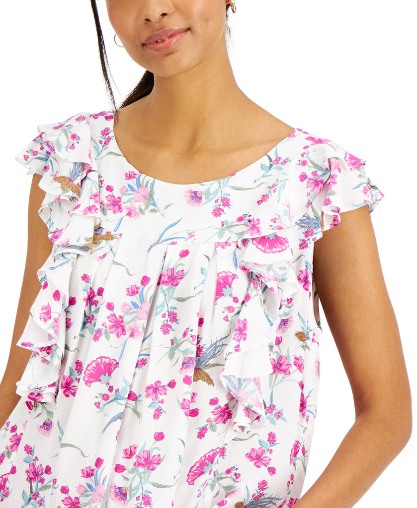 Charter Club Women Sleeveless Printed Top