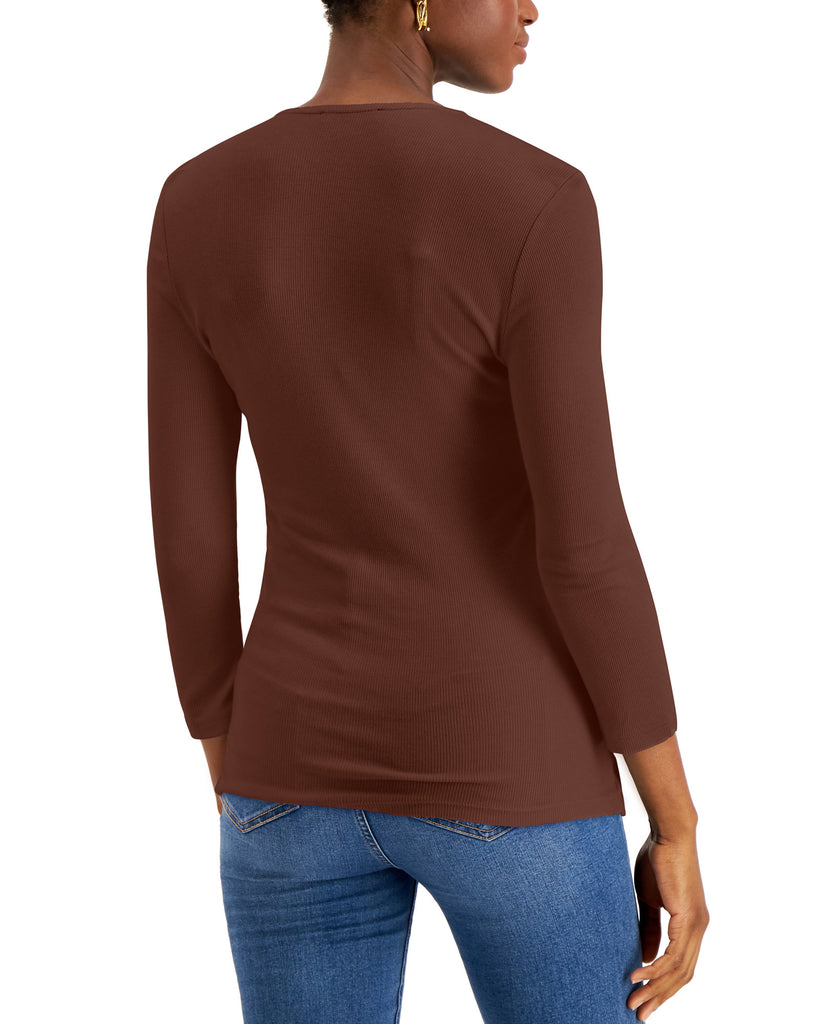 INC International Concepts Women Ribbed Top