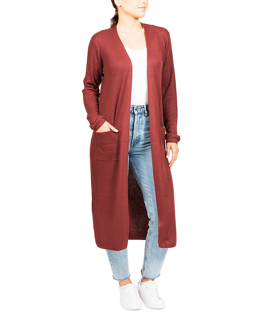 Hippie Rose Women Ribbed Duster Cardigan