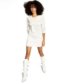 And Now This Women Cotton Exaggerated Collar Dress Cream