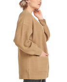 Black Tape Women Plus Trendy Ribbed Open Front Cardigan