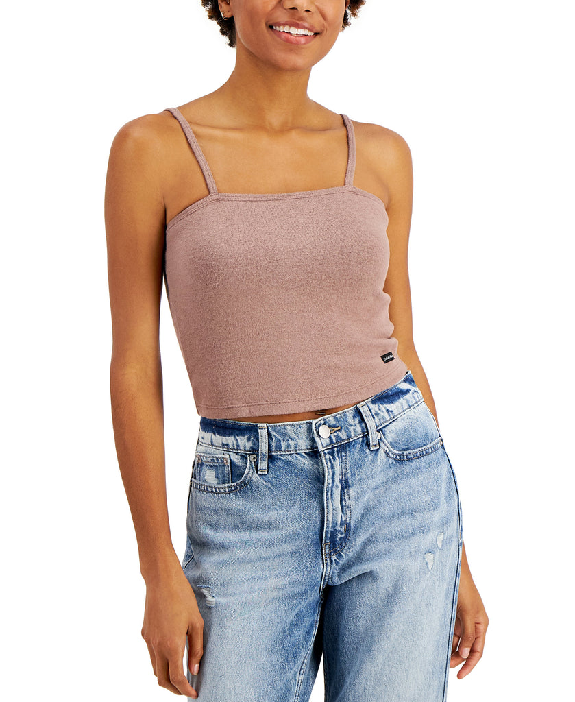 Calvin Klein Jeans Women Strappy Cropped Camisole Cedar