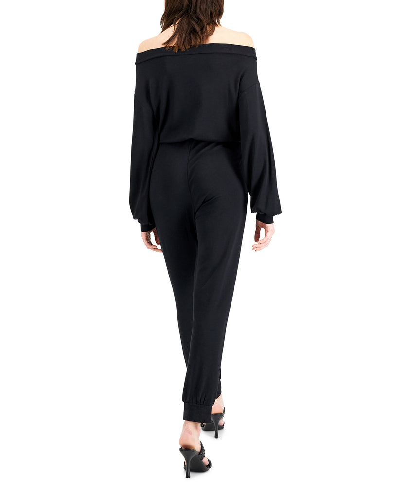 INC International Concepts Women Off The Shoulder Blouson Jumpsuit