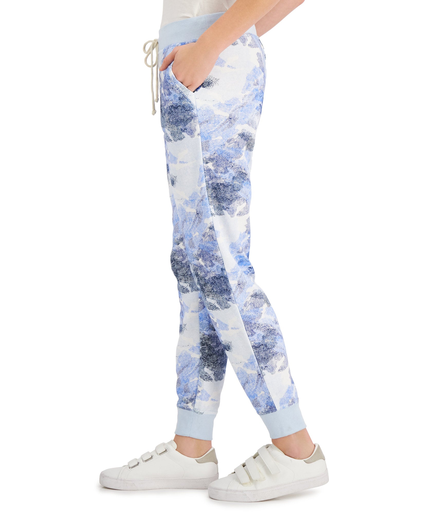 Style & Co Women Petite Dot Camo Jogger Pants