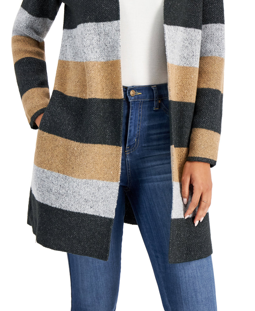 Charter Club Women Colorblocked Open Front Cardigan