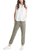Black Tape Women Petite High Rise Jogger Pants
