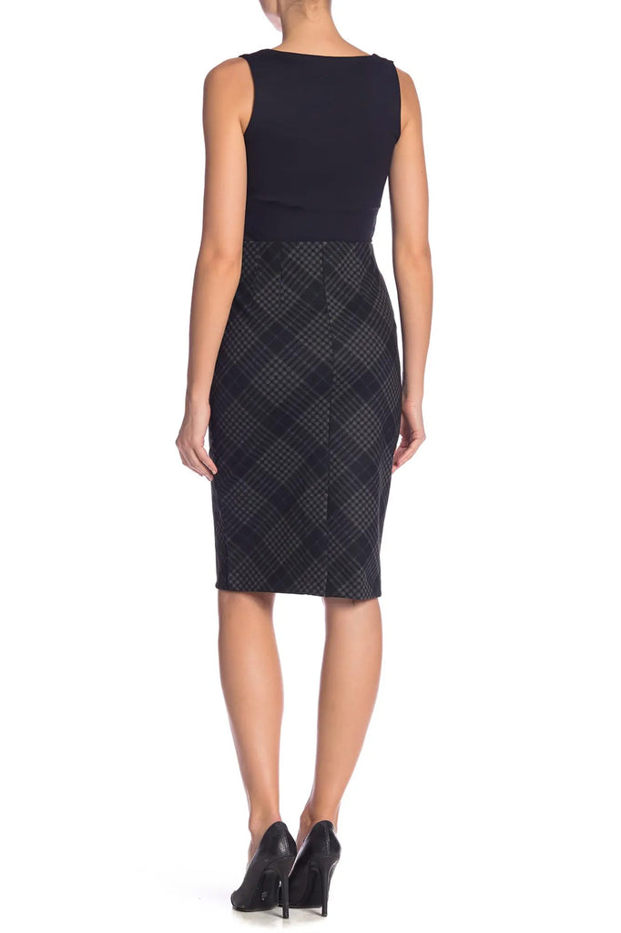 Amanda & Chelsea Women Plaid Print Ponte Skirt