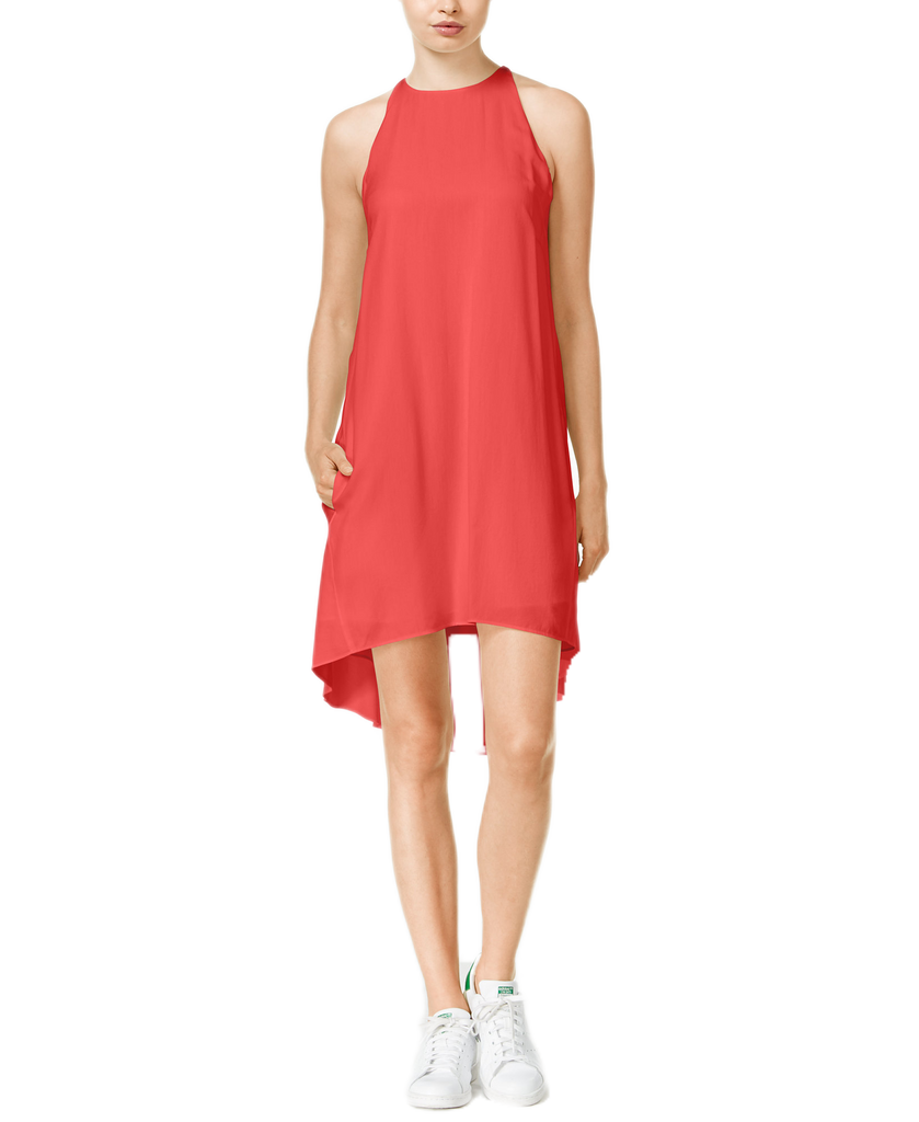 RACHEL Rachel Roy Women High Low Trapeze Dress Poppy