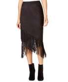 RACHEL Rachel Roy Women Fringe Crossover Skirt Black