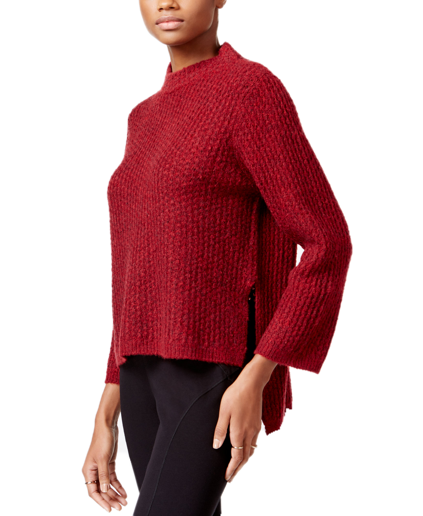 RACHEL Rachel Roy Women High Low Sweater Ruby