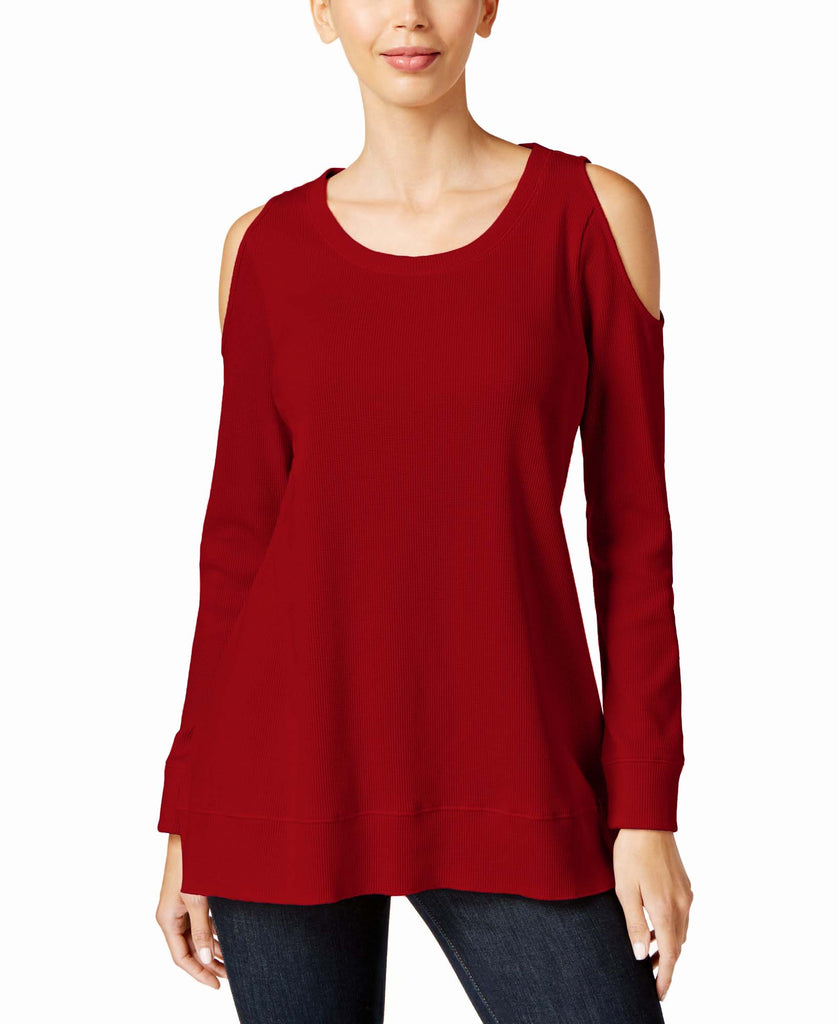 NY Collection Women Cold Shoulder Sweater Jazzy