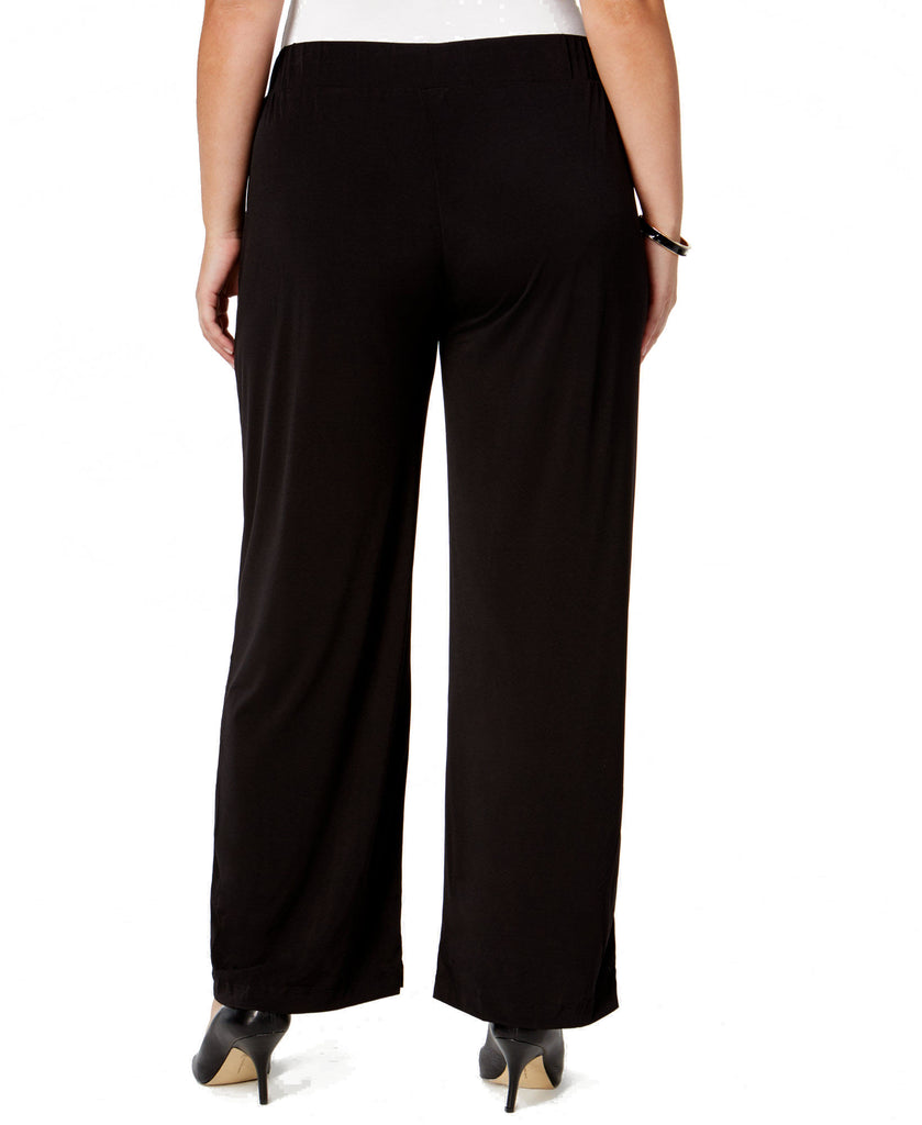 NY Collection Women Plus Pull On Wide Leg Pants