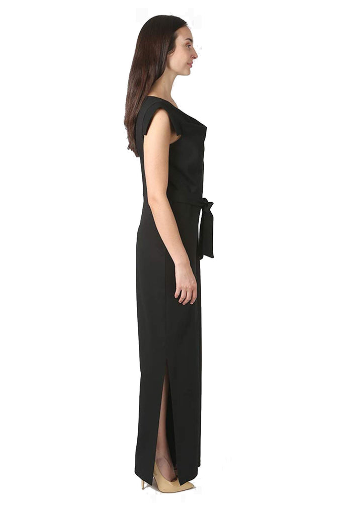 bebe Women Tie Waist Crepe Jumpsuit