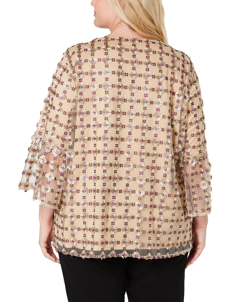 Calvin Klein Women Plus Embroidered Blouse