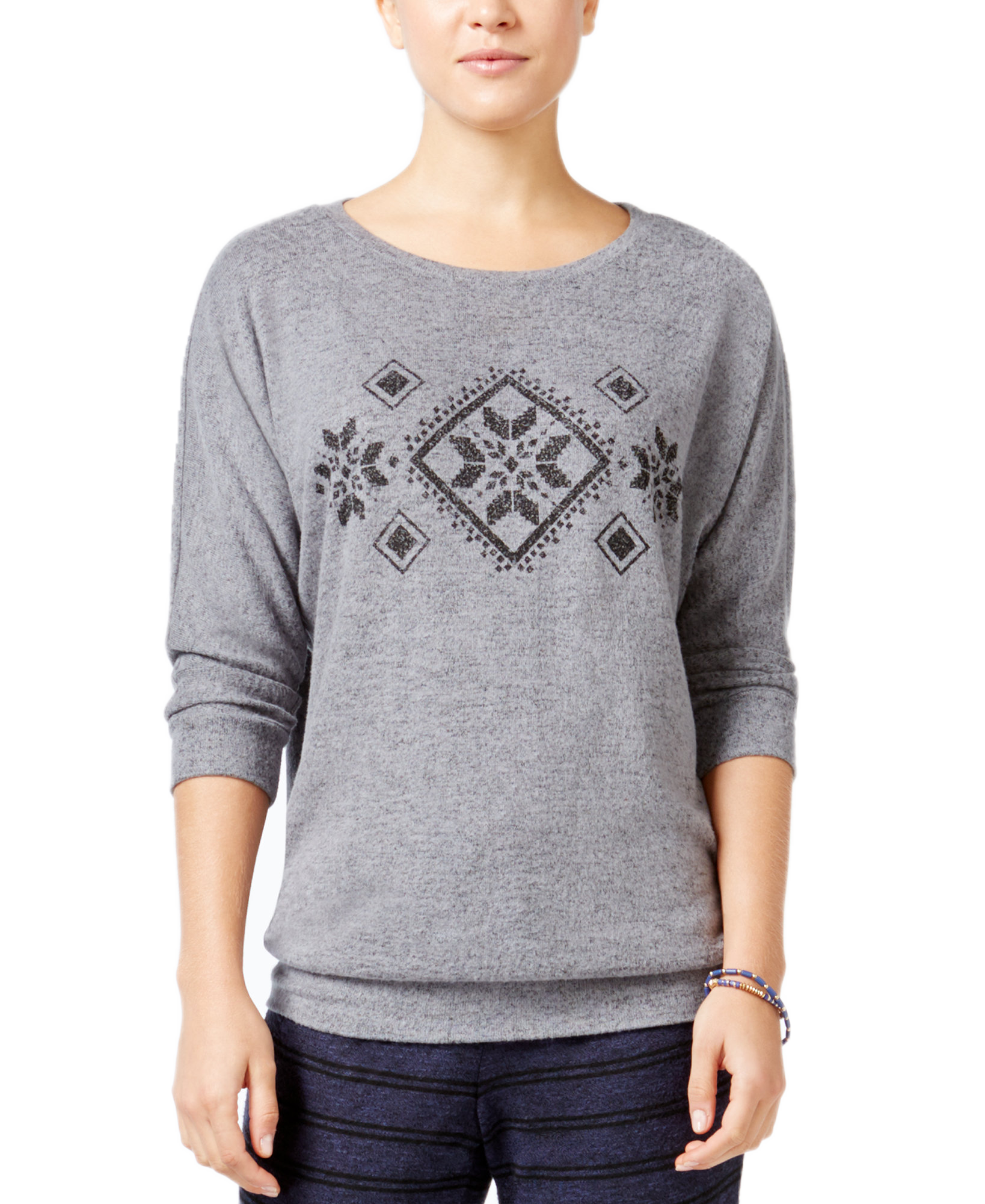 Hippie Rose Women Dolman Sleeve Graphic Top